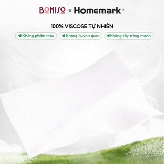 Khăn Lau Mặt Dùng 1 Lần Bomiso by Homemark – Mềm Mịn Chuẩn Spa, An Toàn Da Nhạy Cảm, Tẩy Trang Khô