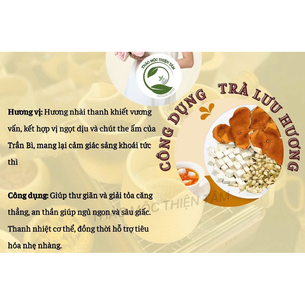 Trà Lưu Hương - Mua 30 Gói Tặng 3 Gói Và Tặng Thêm 1 Gói Trà Bất Kỳ - Thảo Mộc Thiện Tâm