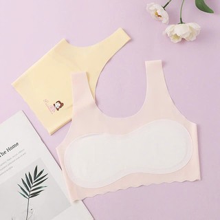 [A10 Áo lá su lạnh 2 lớp] Áo lá cho bé gái, áo bra cho bé gái cấp 1, cấp 2 chất liệu su lạnh cao cấp mềm mát 22-45kg