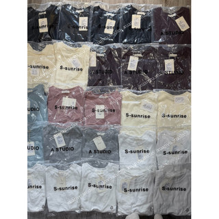 𝐗𝐮𝐚𝐧 𝐒-𝐒𝐔𝐍𝐑𝐈𝐒𝐄 | (Sẵn) Áo Thun Cotton Trơn Basic Cổ Tròn Form Vừa Vặn