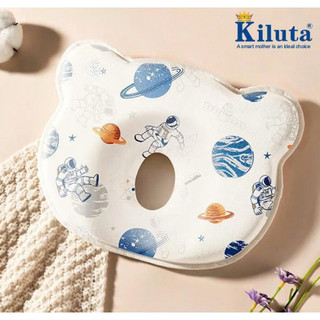 Gối thóp cao su non hình gấu Kiluta , gối chống méo đầu cho bé sơ sinh