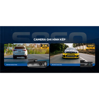 Camera VIETMAP S860 - Ghi hình kép 3K & Full HD - Cảnh báo giao thông - Cảm biến ảnh Sony Starvis 2