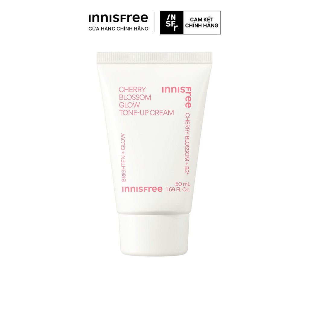 INNISFREE x Bộ 2 kem nâng tông, dưỡng sáng làm đều màu da từ hoa anh đào INNISFREE Cherry Blossom Tone Up Cream