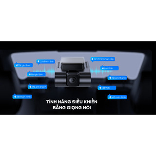 Vietmap S720 ghi hình 2 kênh trước sau 4K + Full HD Cảnh báo biển báo giao thông, ghi trước và sau