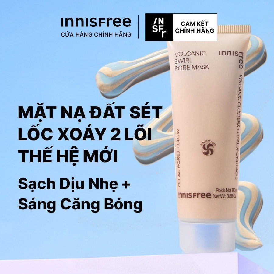 INNISFREE x Mặt nạ đất sét lốc xoáy 2 lõi thế hệ mới INNISFREE VOLCANIC SWIRL PORE MASK 110g (HSD 5/2027)