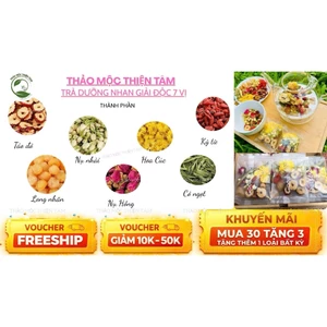 Trà Dưỡng Nhan Giải Độc 7 Vị - Mua 30 Gói Tặng 3 Gói Và Tặng Thêm 1 Gói Trà Bất Kỳ - Thảo Mộc Thiện Tâm