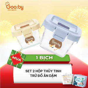 SET 2 hộp thủy tinh trữ đồ ăn dặm