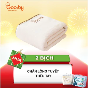 Chăn lông tuyết thêu tay hãng Gooby