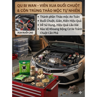 Viên đuổi chuột sinh học thảo dược, đuổi chuột cấp tốc, an toàn cho trẻ em & thú cưng