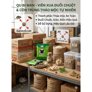 Viên đuổi chuột sinh học thảo dược, đuổi chuột cấp tốc, an toàn cho trẻ em & thú cưng