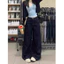 Quần Jean Nữ Chỉ Nổi Suông Ống Rộng 28CM Quần Jean Suông Unisex Lưng Cao Dáng Dài Jean Denim Mềm Không Xù