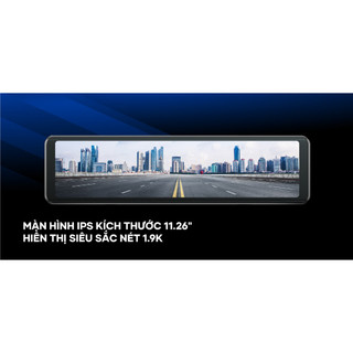 Camera hành trình gương Vietmap V740, tích hợp bản đồ vietmap, xem online, cảnh báo giao thông, android 12