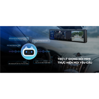 Camera hành trình gương Vietmap V740, tích hợp bản đồ vietmap, xem online, cảnh báo giao thông, android 12