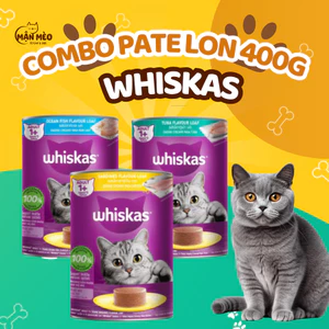 Pate Whiskas Mèo Trưởng Thành Lon 400G