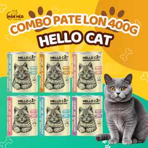 Pate Cho Mèo - Thức Ăn Cho Mèo Mọi Lứa Tuổi Trong Thạch Hello Cat Tuna 400g
