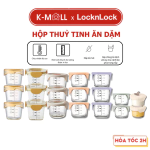 Hộp thủy tinh đựng thức ăn dặm cho bé LocknLock có vạch chia dung tích LLG508S3 LLG509S3 LLG542S3IVY LLG510S3 - K-MALL