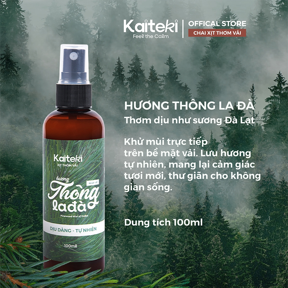 Xịt Thơm Quần Áo Kaiteki 100ml, Hương Nước Hoa Cho Quần Áo, Thơm Lâu 72H, Khử Mùi Vải, Chai Xịt Thơm Cao Cấp Mua 3Tặng 2