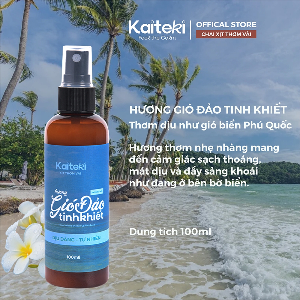 (Mua 3 Tặng 2) Xịt Thơm Quần Áo Kaiteki 100ml Hương Đà Lạt, Xịt Vải Khô Thơm Lâu 72H Khử Mùi Tủ Quần Áo