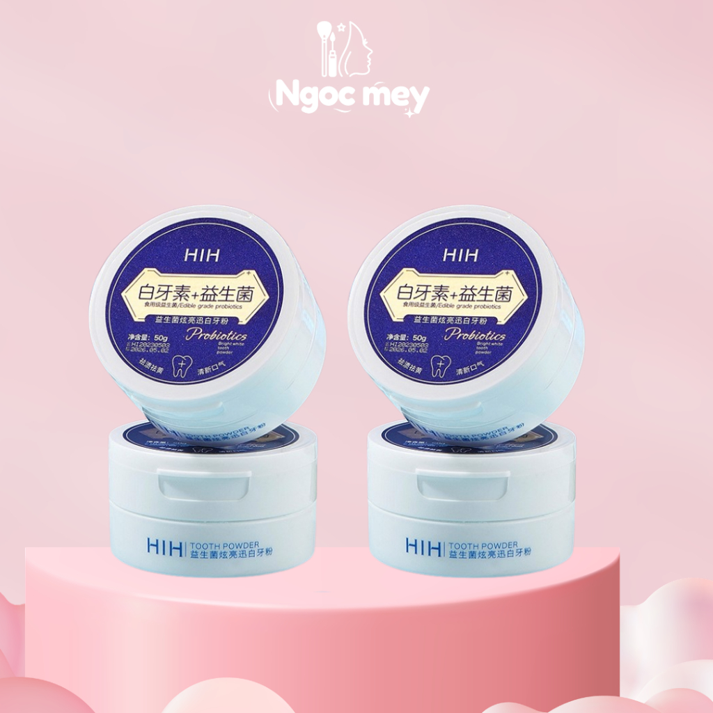 Bột Trắng Răng HIH Brightening Khử Mùi Hôi Miệng Giảm Viêm Hỗ Trợ Trắng Răng Sau 3 Tuần 50g