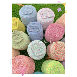 Túi lưới handmade nhiều màu kẹo ngọt làm thủ công bằng sợi dệt