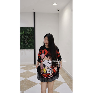 [Ảnh Chính Chủ] Áo Thun Cotton 100% Thái Snoopy Valetine Love In Full 2 Mặt