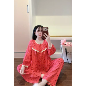 Bộ Tole Dài Tiểu Thư Hoạ Tiết Xinh Xắn 2 Size M và L