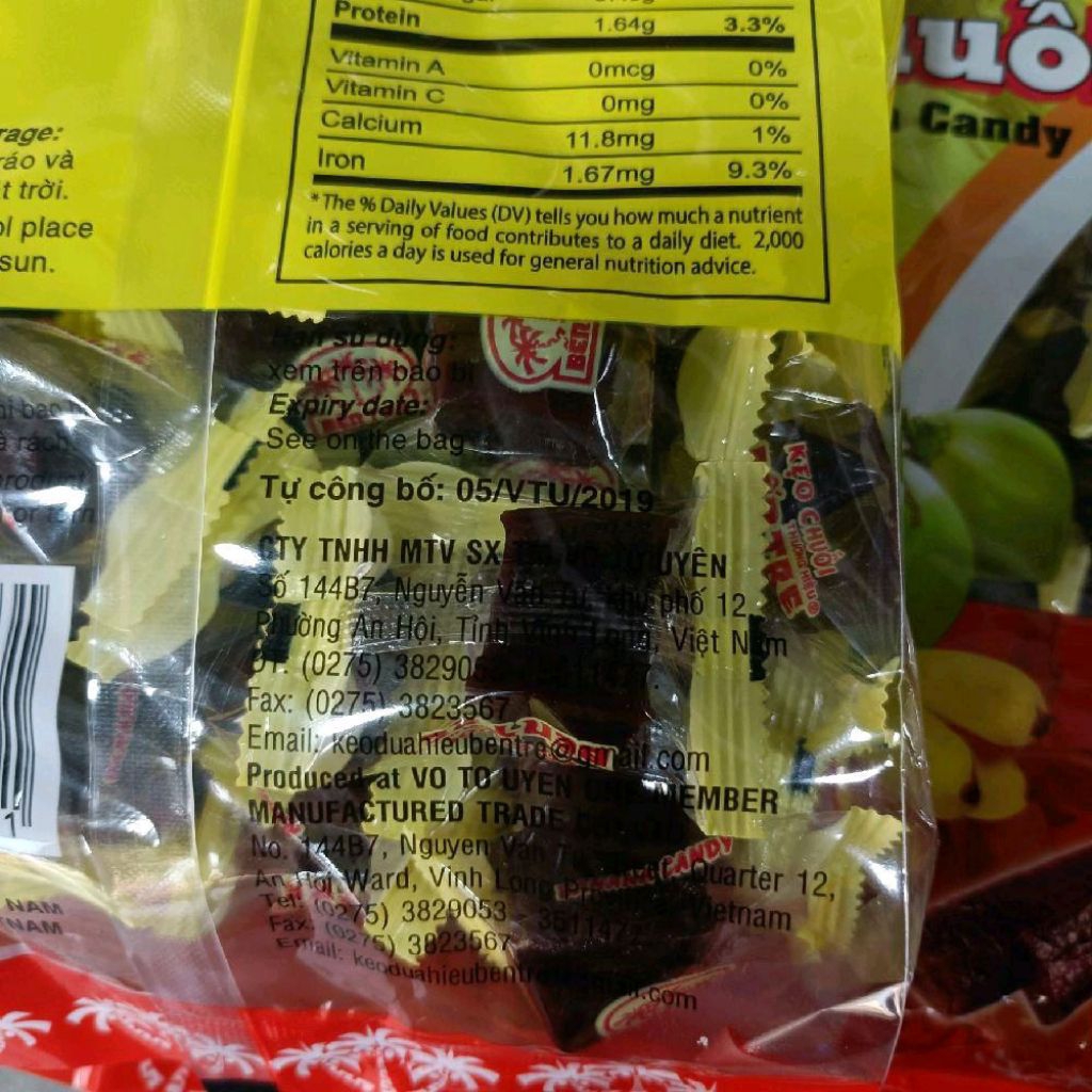 Kẹo chuối tươi Bến Tre ( 400g)--Bến Tre thương hiệu lâu đời