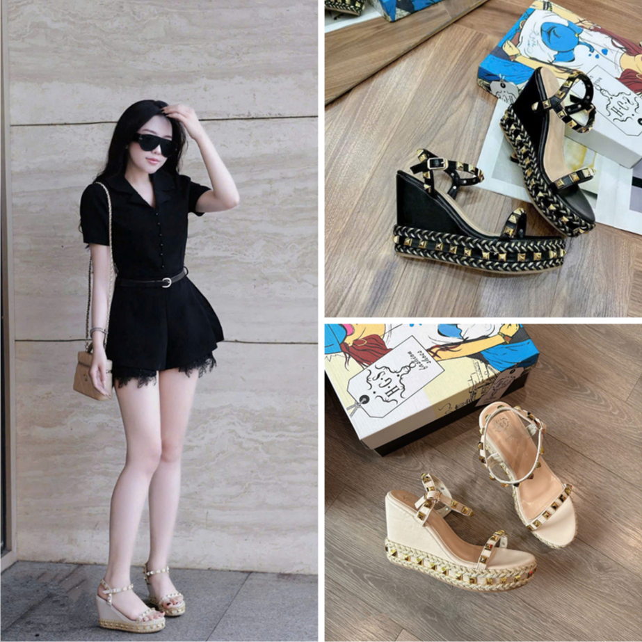1 Sandal xuồng đinh tán hộp full cô gái [ Hàng nội địa ] QCCC đế 11p