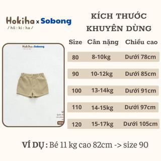 Quần đùi kaki phong cách Hàn Quốc phối cúc Hokiha vải kaki mềm, thoáng mát cho bé từ 8-17kg QQ42