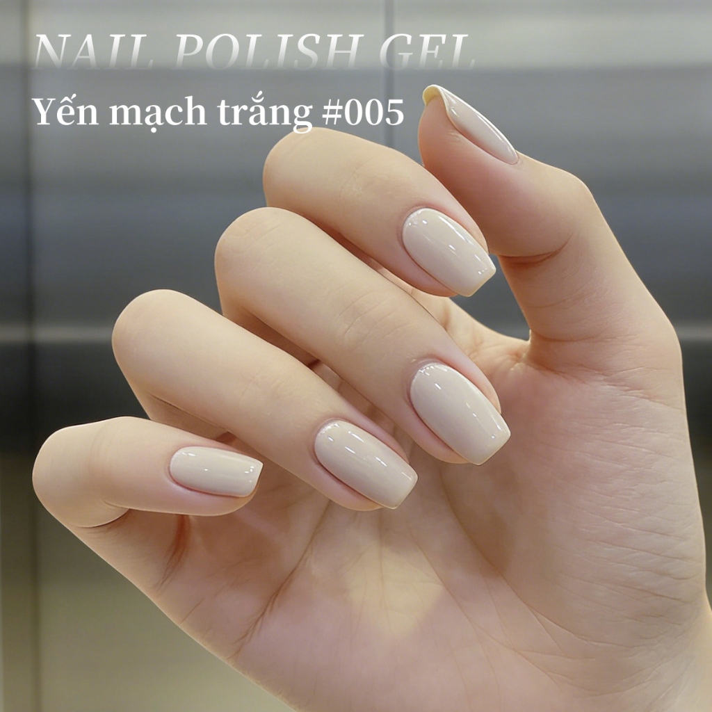 XEIJAYI 10ml-Sơn móng tay dạng gel màu trắng yến mạch, độ bóng lâu trôi, thích hợp sử dụng tại salon