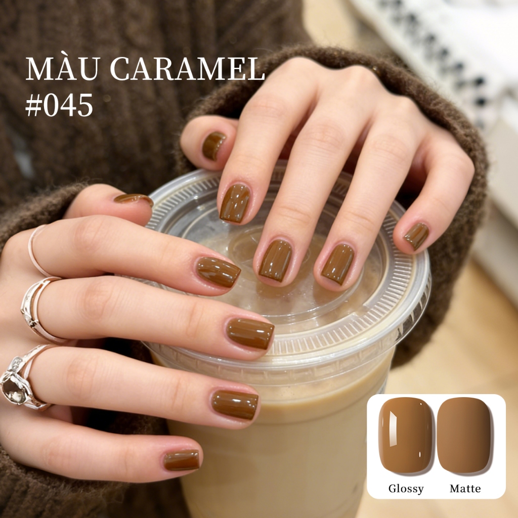 XEIJAYI 10ml - Sơn móng tay dạng gel màu caramel mới, thích hợp sử dụng tại salon và tại nhà.