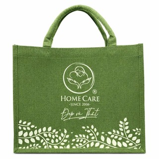 Túi Vải Đay Home Care - Túi Đựng Đồ Bỉm Sữa Cho Mẹ Bầu Đi Sinh Có Quai Xách Siêu Bền (35x15x29cm)