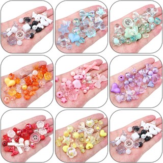 Hạt acrylic Baroque mix màu ngẫu nhiên 30g/bag - Phụ kiện handmade