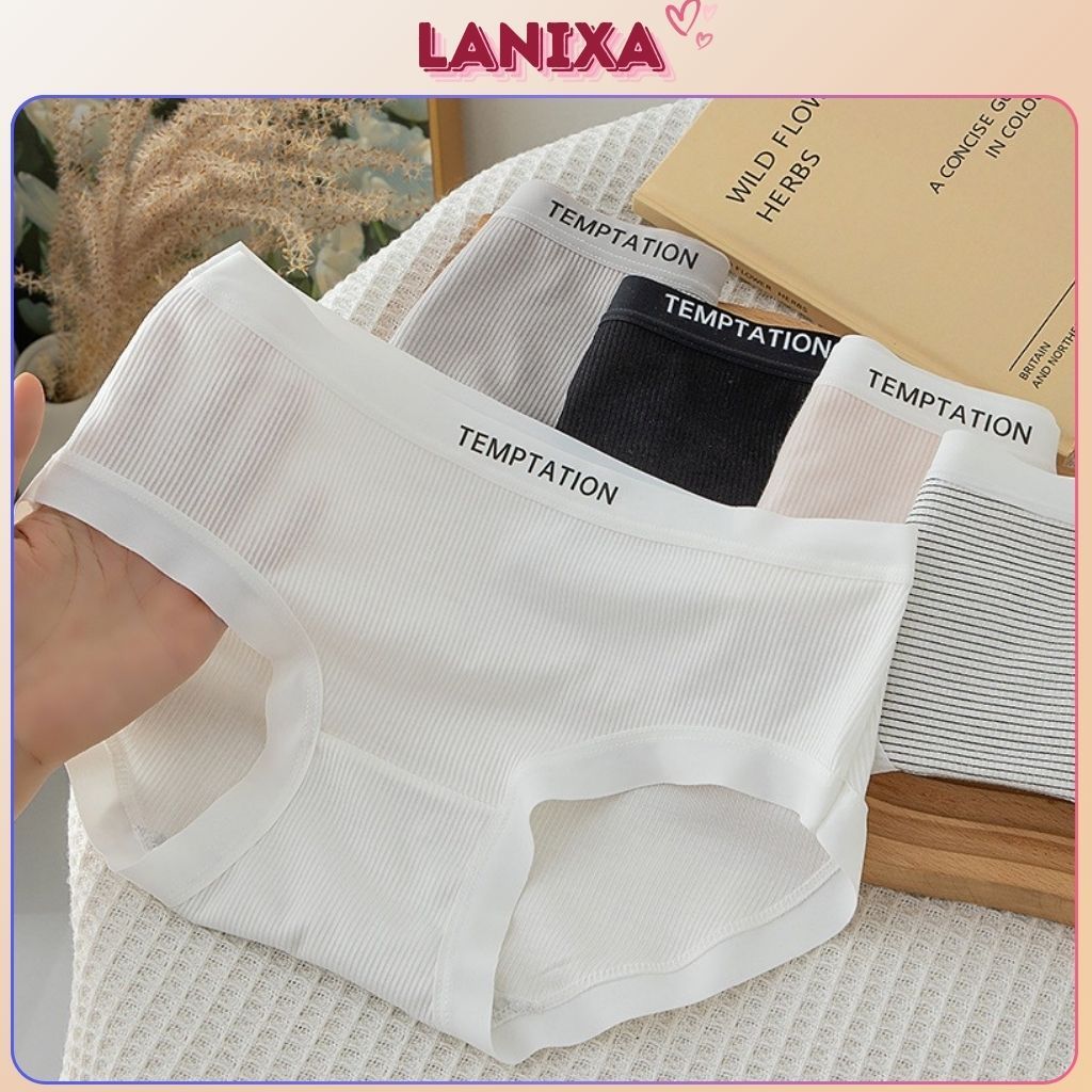 Quần lót nữ thun lạnh mềm mại êm ái thoáng mát cạp vừa tôn dáng đáy lót 2 lớp kháng khuẩn LANXA LY08