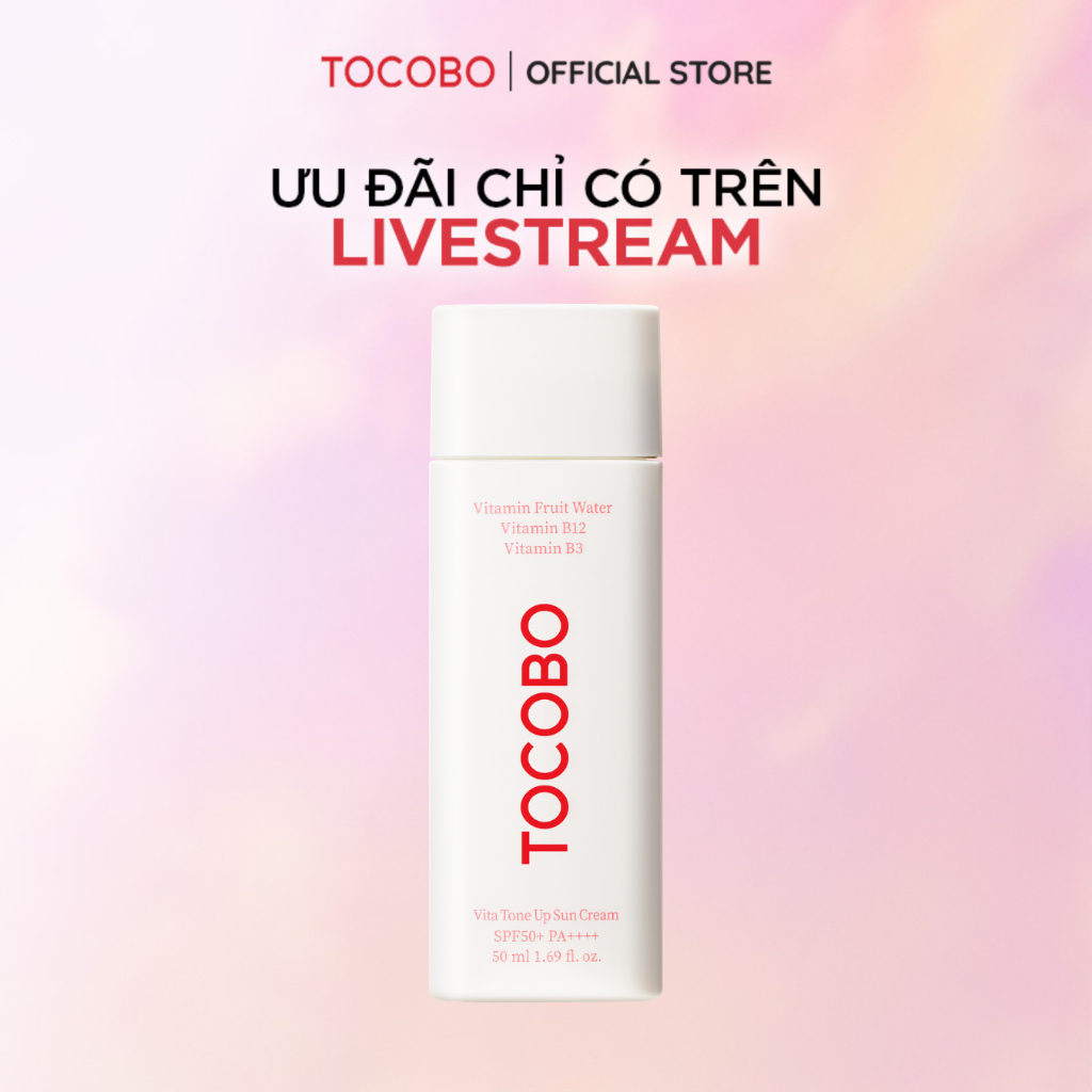 [KOL] Kem chống nắng nâng tone Tocobo Vita Tone Up SPF50+ PA++++ 50ml