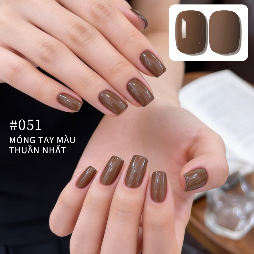 XEIJAYI 10ml - Sơn móng tay dạng gel màu nâu cà phê mới, độ bóng lâu trôi, phù hợp với mọi tông da.