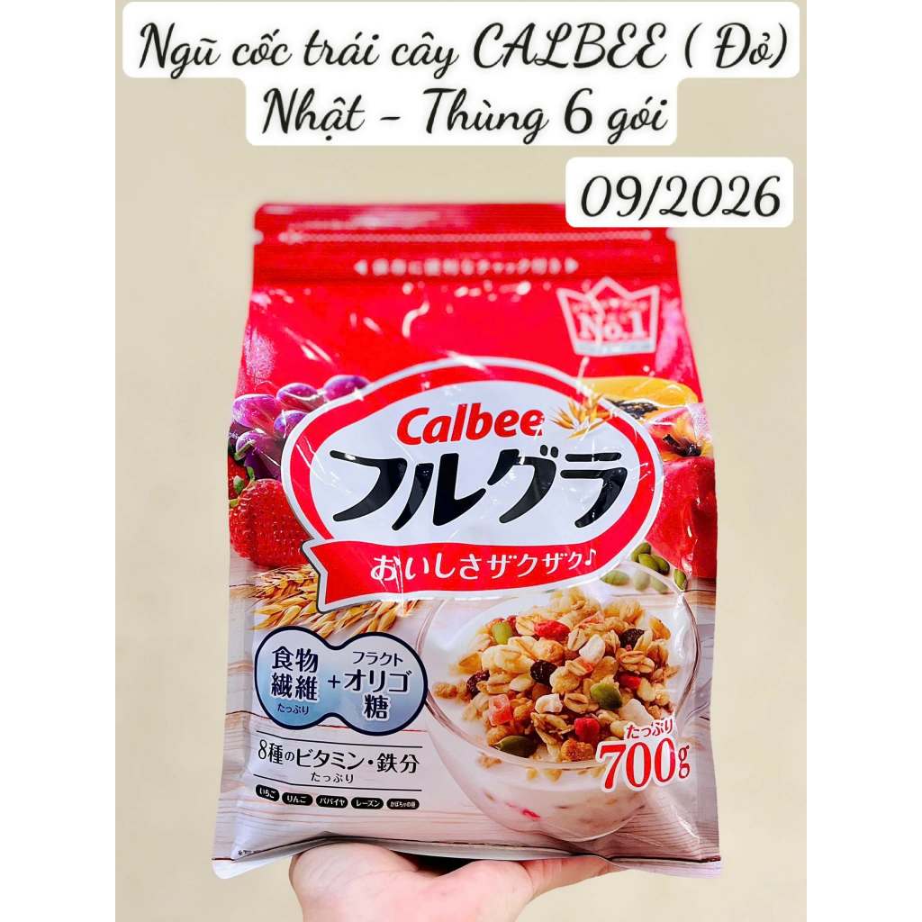 Ngũ cốc Calbee Nhật bản 750g nội địa Nhật Bản Date xa 9/2026