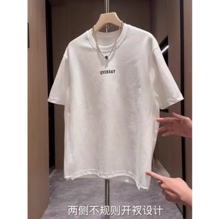 Áo thun nam nữ from rộng chất cotton khô họa tiết chữ thêu