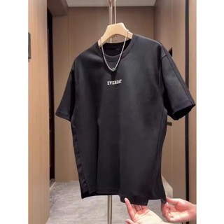 Áo thun nam nữ from rộng chất cotton khô họa tiết chữ thêu