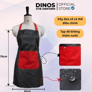 Tạp Dề Dù Chống Thấm Dinos Dạng Yếm Đeo Cổ Cho Pha Chế, Phục Vụ, Giáo Viên Dạy Vẽ - Nhiều Màu