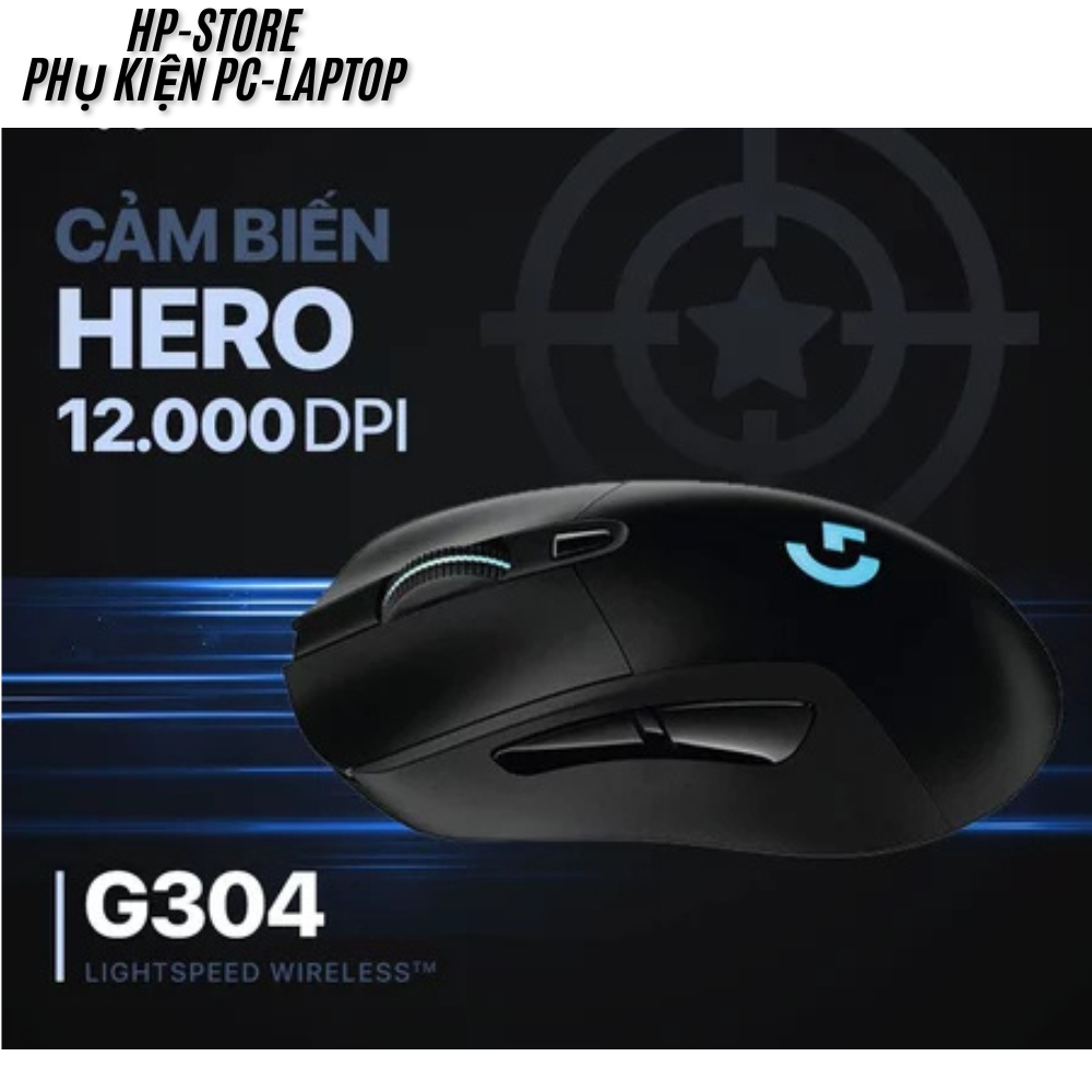 Chuột gaming không dây Logitech G304 - Cảm biến HERO 12000 DPI/Lightspeed, Hàng nhập khẩu - BH 12T