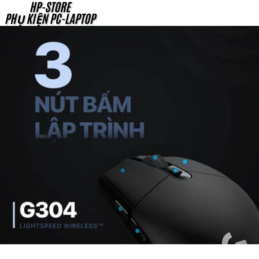Chuột gaming không dây Logitech G304 - Cảm biến HERO 12000 DPI/Lightspeed, Hàng nhập khẩu - BH 12T