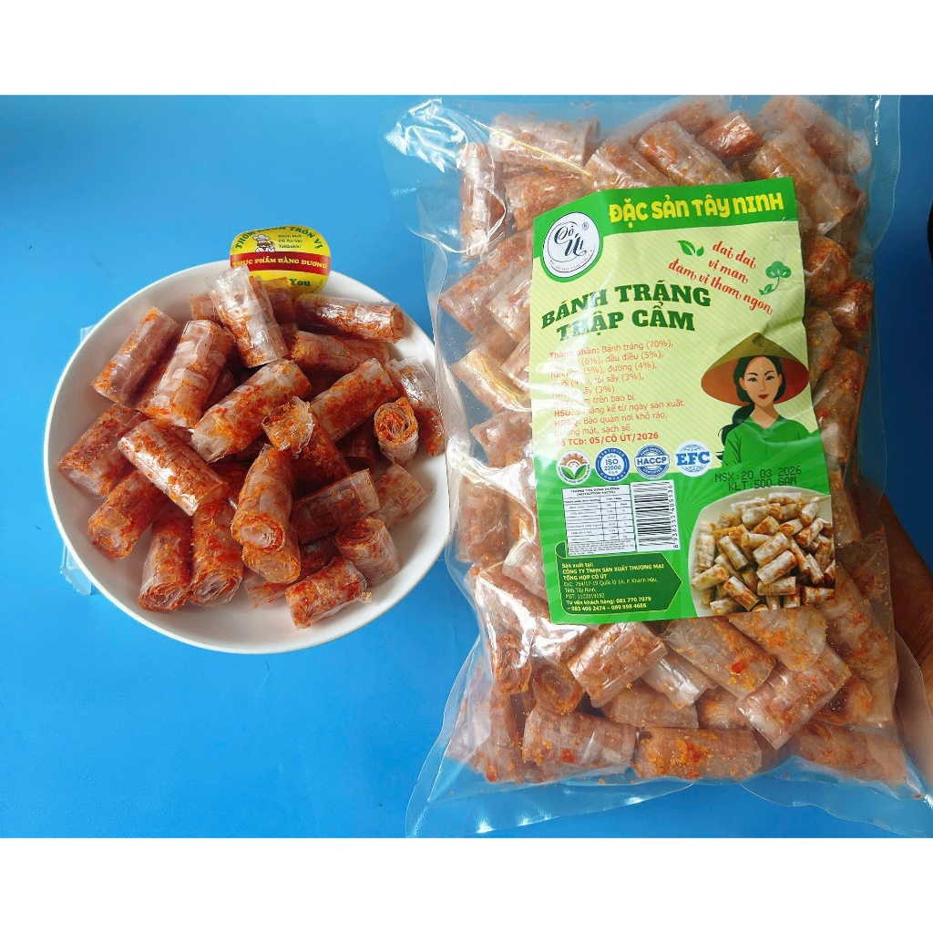1kg Bánh Tráng trộn sa tế Cuộn Thập Cẩm loại ngon