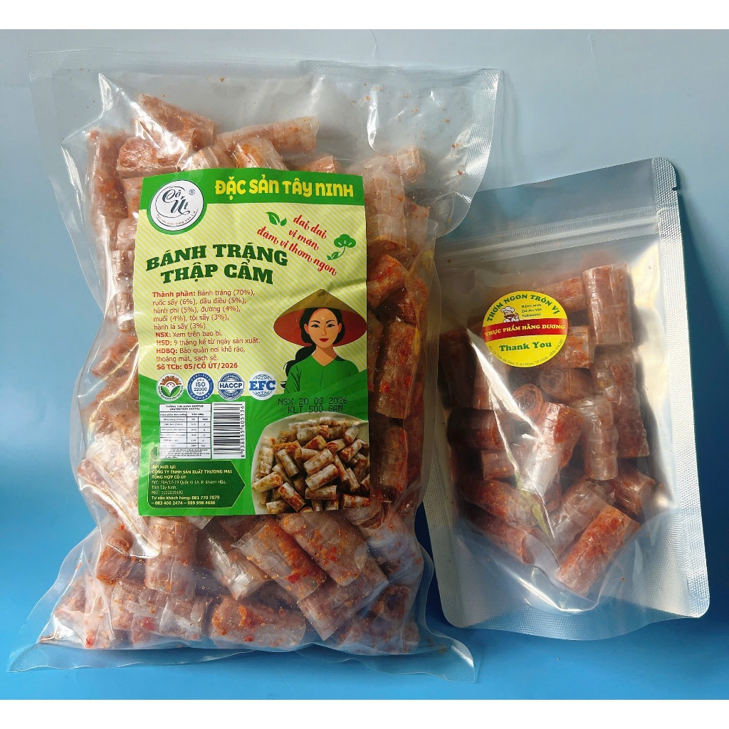 1kg Bánh Tráng trộn sa tế Cuộn Thập Cẩm loại ngon