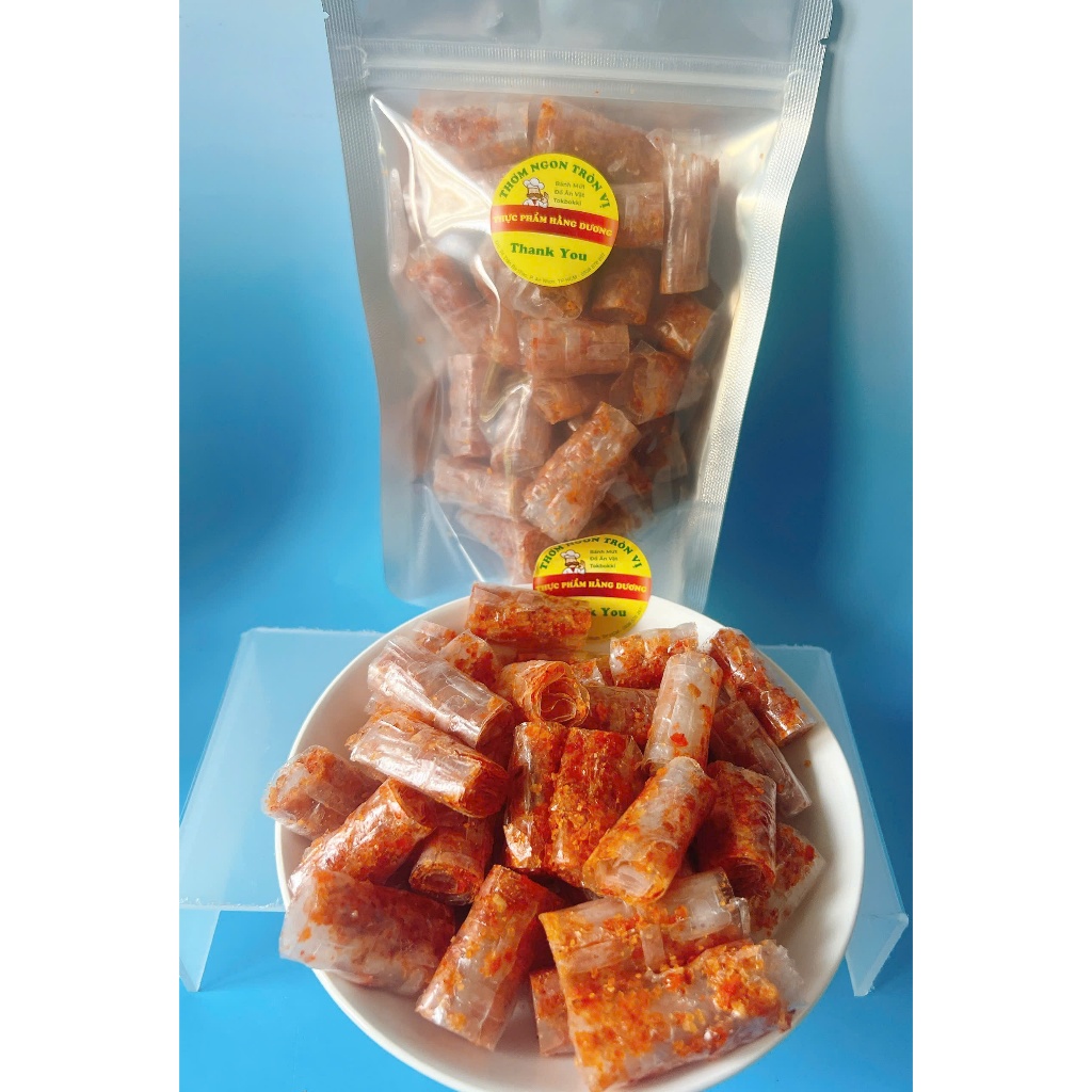 500g Bánh Tráng trộn sa tế Long An dạng cuộn cực ngon