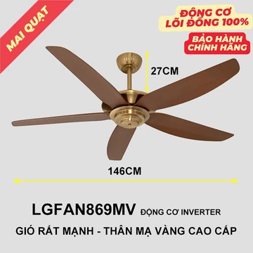 Quạt trần hiện đại gió lớn| Mẫu Quạt Trần mạ Vàng Mới Nhất 2026 | Quạt Trần Đẹp Cho Phòng Khách