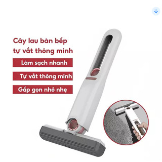 Cây Lau Đa Năng Tự Vắt Thông Minh Chổi Lau Bàn Bếp Mini Lau Phòng Tắm Kính Xe Hơi Bóp Tay (hàng tốt)