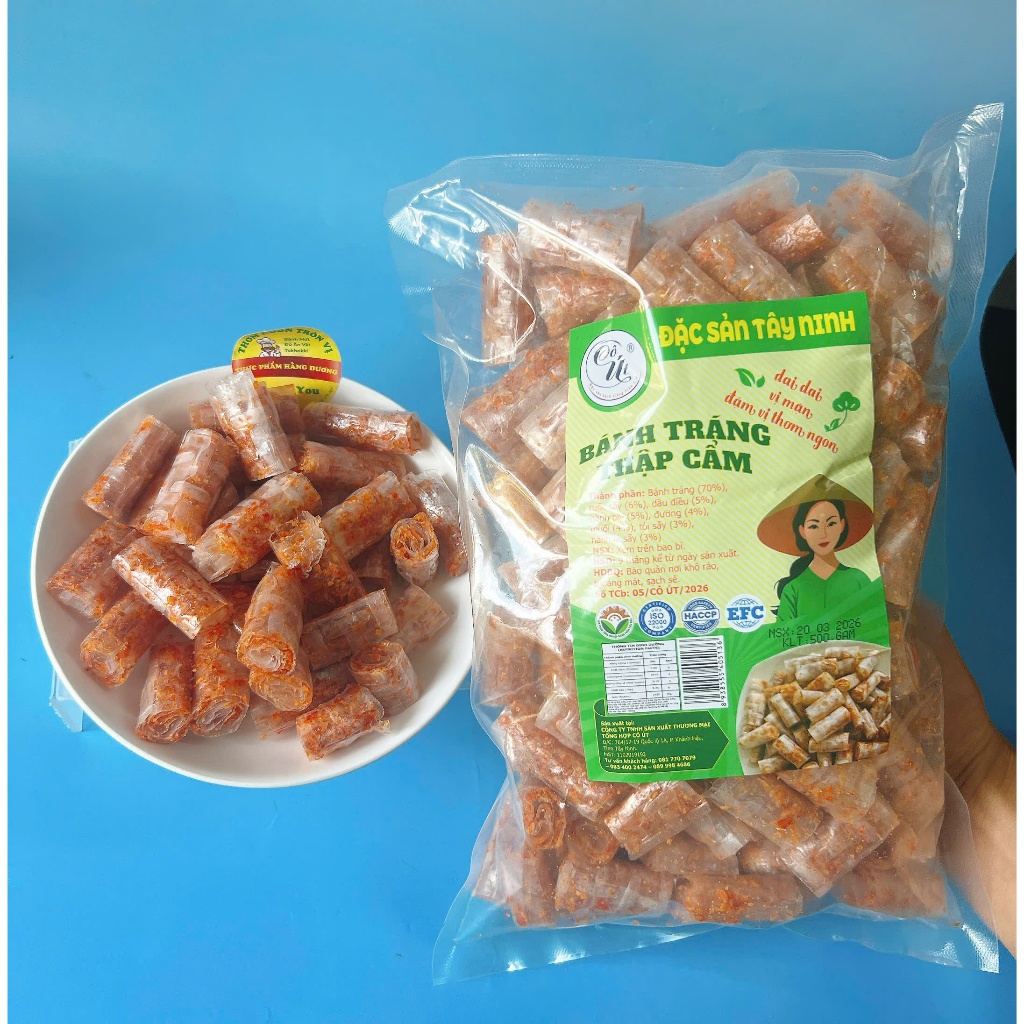1kg Bánh Tráng trộn sa tế Cuộn Thập Cẩm loại ngon