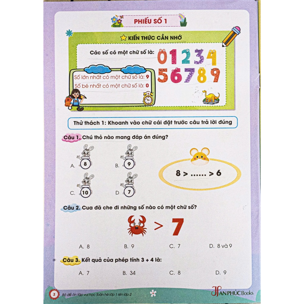 Sách - H An Phúc - Ôn Hè Lớp 1 Lên 2 Vui Học Toán Và Tiếng Việt Hè Lớp 1 Lên Lớp 2