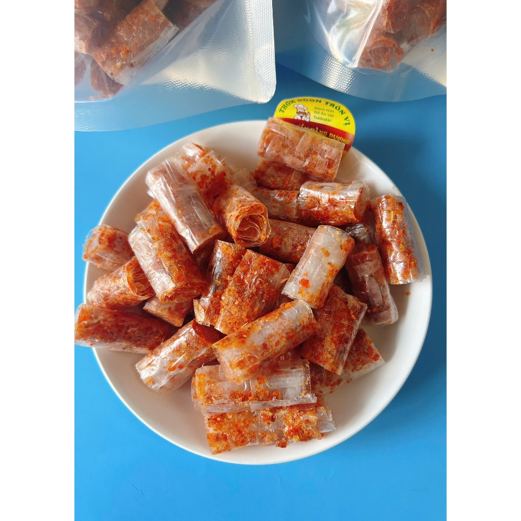 500g Bánh Tráng Trộn Sa Tế Cuộn thập cẩm cực ngon, ăn là nghiền